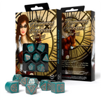 Steampunk klokwerk dobbelstenen set in turquoise en koper - Fans Geek Storeproduct_typeCardshouse