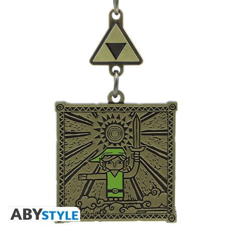 The Legend of Zelda Link & Triforce Sleutelhanger 4x4 cm - Fans Geek Storeproduct_typeABYstyle