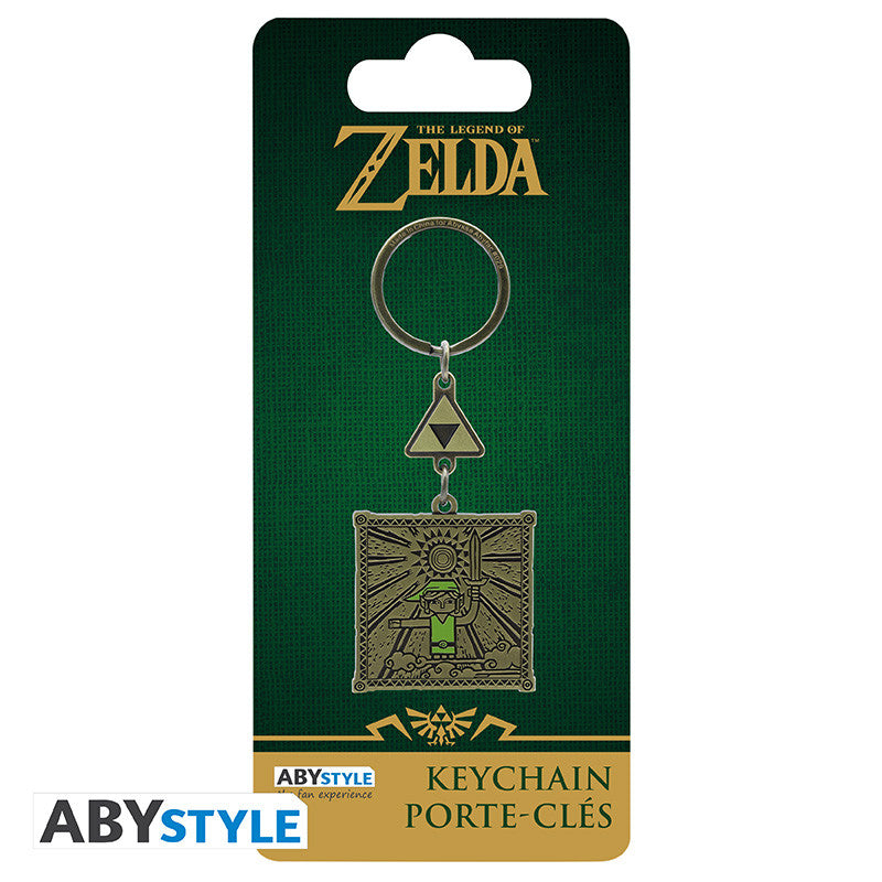 The Legend of Zelda Sleutelhanger Link & Triforce ABYstyle Metaal 4x4cm
