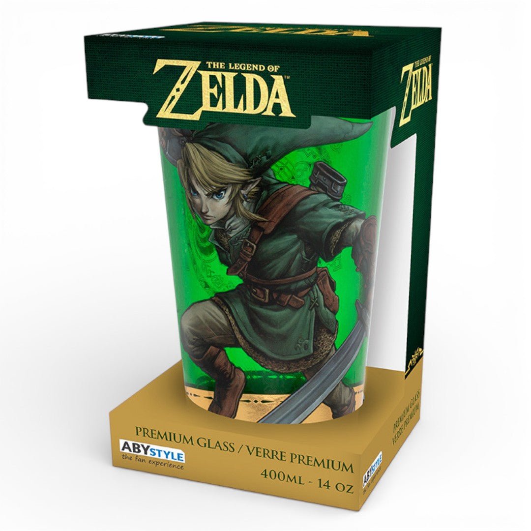 THE LEGEND OF ZELDA - Premium Large Glass - 400ml - Link box - Fans Geek Storeproduct_typeAbyStyle
