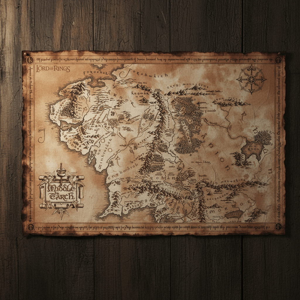 The Lord of the Rings kaart van Midden-aarde maxi poster - Fans Geek Storeproduct_typeAbysse Corp