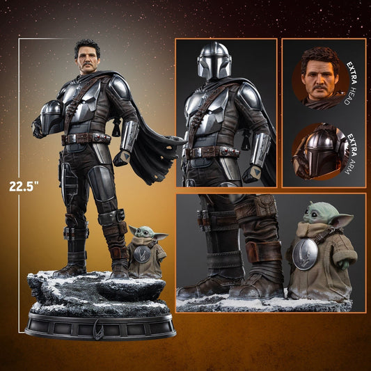 The Mandalorian & Grogu Quarter Scale Statue - Iron Studios - Fans Geek Storeproduct_typeIron Studios