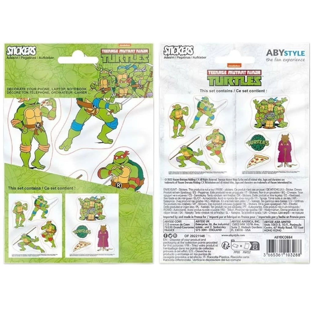 TMNT - Stickers - 16x11cm/ 2 sheets - Turtles & Splinter - Fans Geek Store