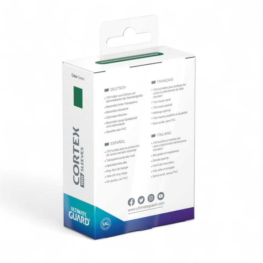 Ultimate Guard Cortex Sleeves Standard Size (100) - Green - Fans Geek Store