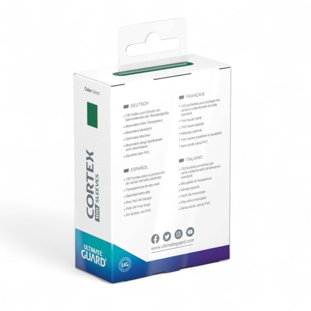 Ultimate Guard Cortex Sleeves Standard Size (100) - Green - Fans Geek Store