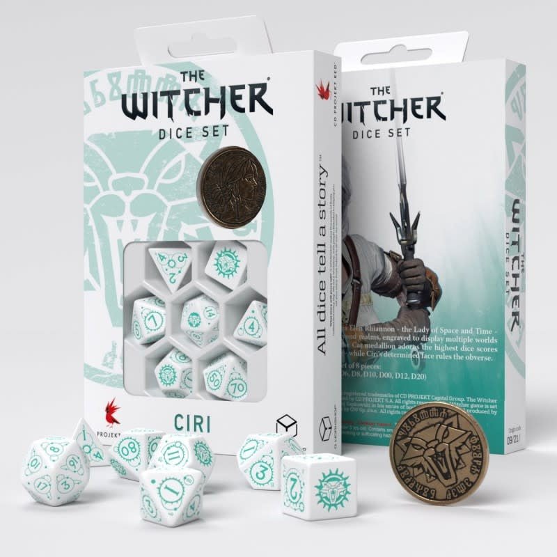 The Witcher Dice Set Ciri - The Law of Surprise (7 & unique coin) - Fans Geek Store