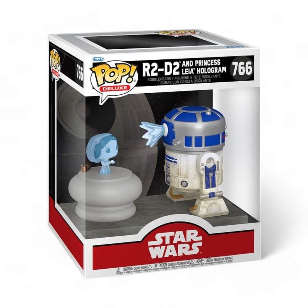 Star Wars POP! Deluxe Vinyl Figure R2D2 w/Leia 9 cm - Fans Geek Store