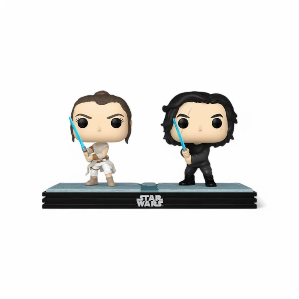 Star Wars POP! Movie Moments Vinyl Bobble - Head 2 - Pack Kylo & Rey 9 cm - Fans Geek Store