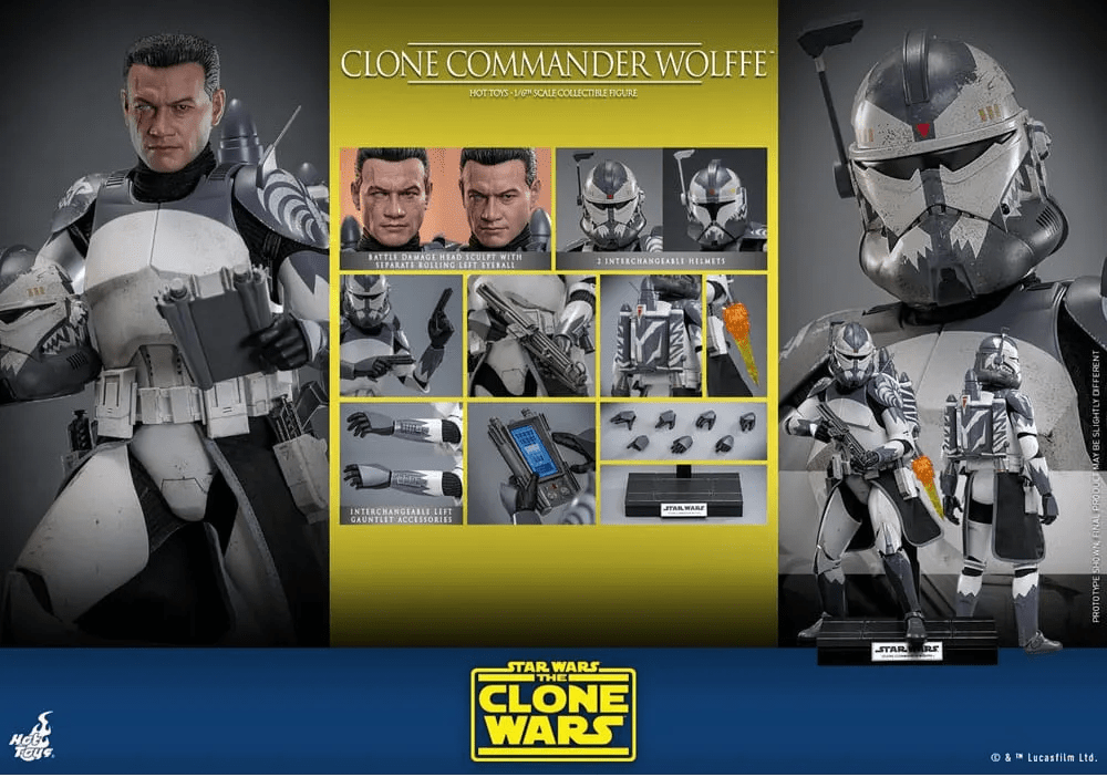 Star Wars: The Clone Wars Action Figure 1/6 Clone Commander Wolffe 30 cm - Fans Geek Store