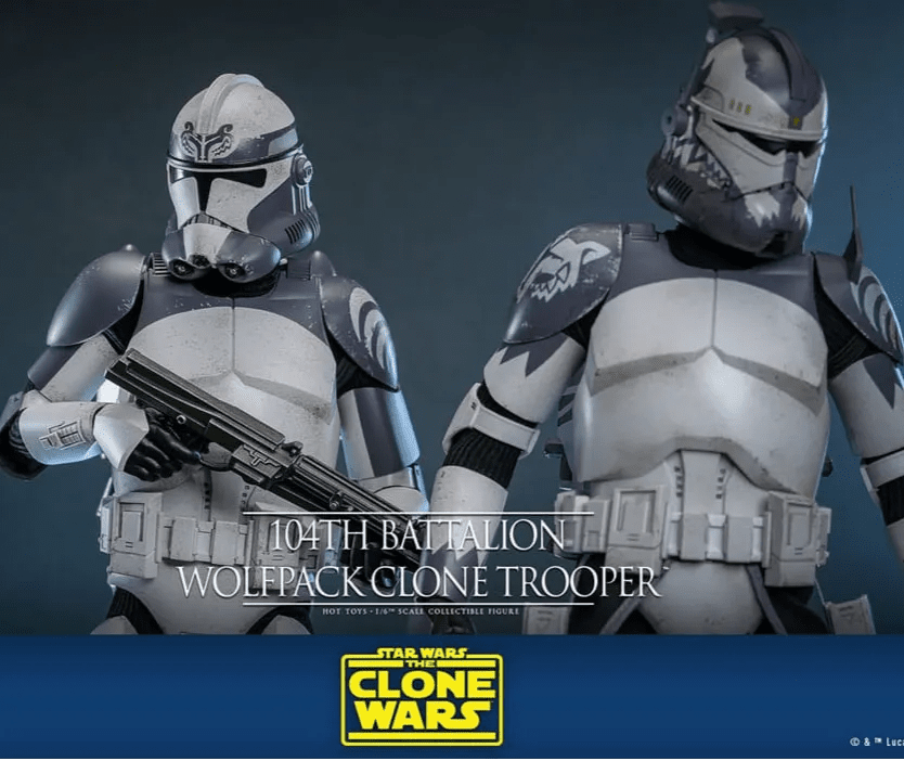 Star Wars The Clone Wars Action Figure 1/6 104th Battalion Wolfpack Clone Trooper 30 cm - Fans Geek Store