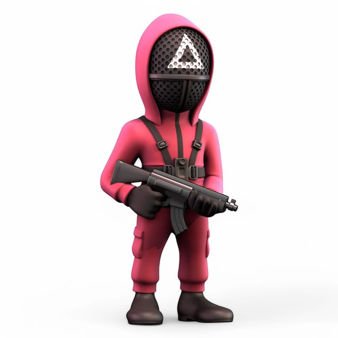 Squid Game Minix Figure Masked Triangle Guard - Fans Geek Store