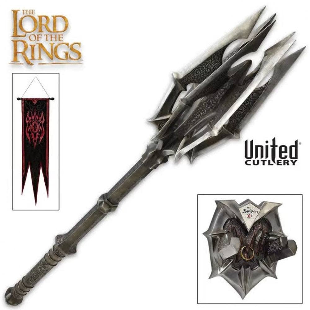 The Lord of the Rings – Sauron’s Mace & One Ring Red Eye Edition with War Banner - Fans Geek Store