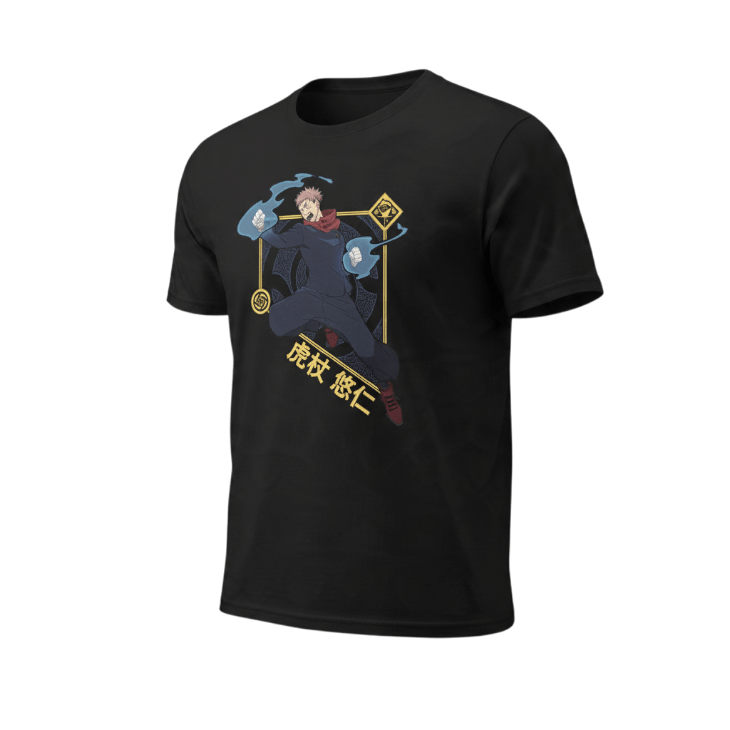 Yuji Itadori uniseks T-shirt – Jujutsu Kaisen zwart - Fans Geek Storeproduct_type#ABYstyle