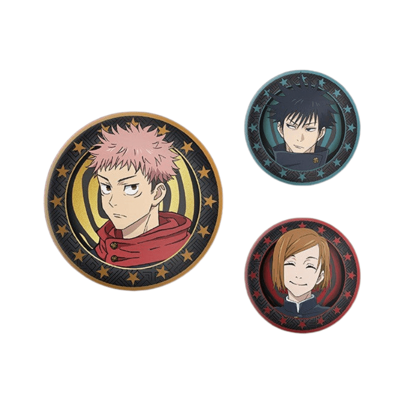 Yuji, Megumi & Nobara badgeset – Jujutsu Kaisen - Fans Geek Storeproduct_type#ABYstyle